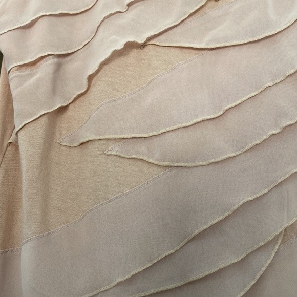 312) Lauren Conrad  Pink/Mauve sleevelss tee w/ sheer layering detail EUC Sz. M - Picture 4 of 6